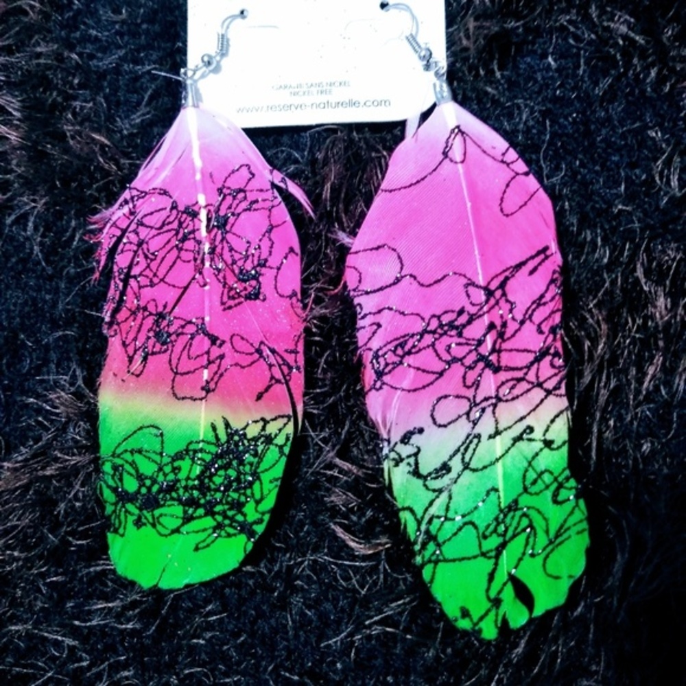 New Boho Designer Feather Earrings